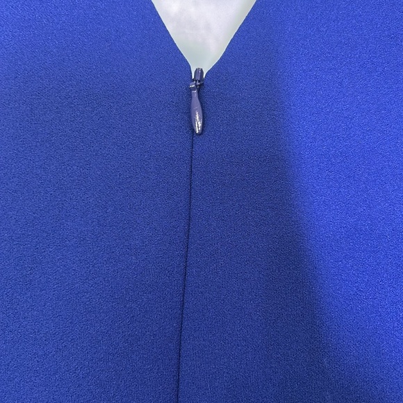 Trina Turk FROU FROU Midi Semi-formal Cocktail Blue Midi dress with Bow Size 14 - Picture 11 of 13